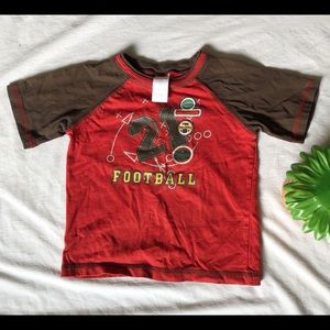 Boys T-shirt with football pattern!